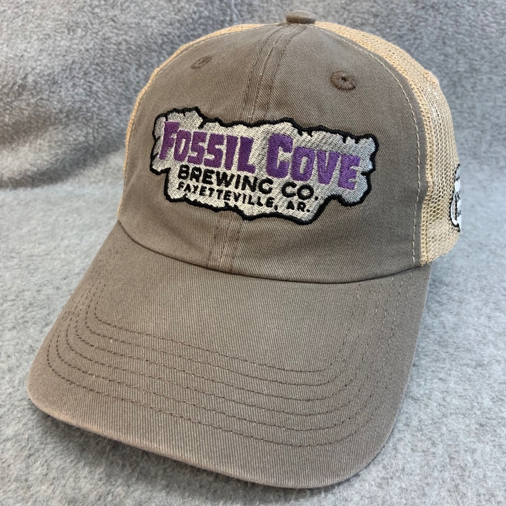 Fossil Cove Brewing Co Fayetteville AR Gray Trucker Hat Drink Local OSFM